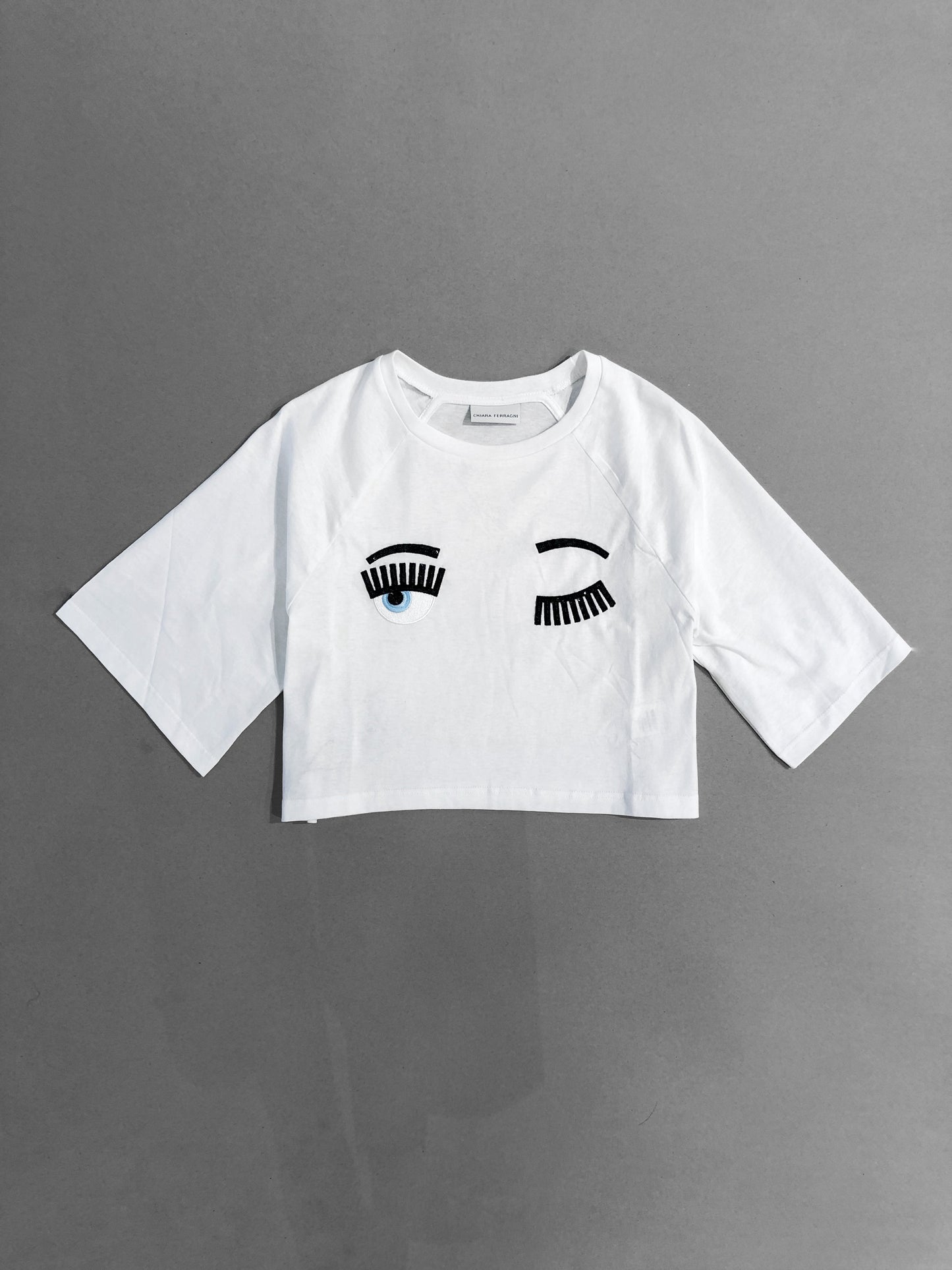 Chiara Ferragni 'Flirting' Cropped T-shirt (Blinking Eyes)