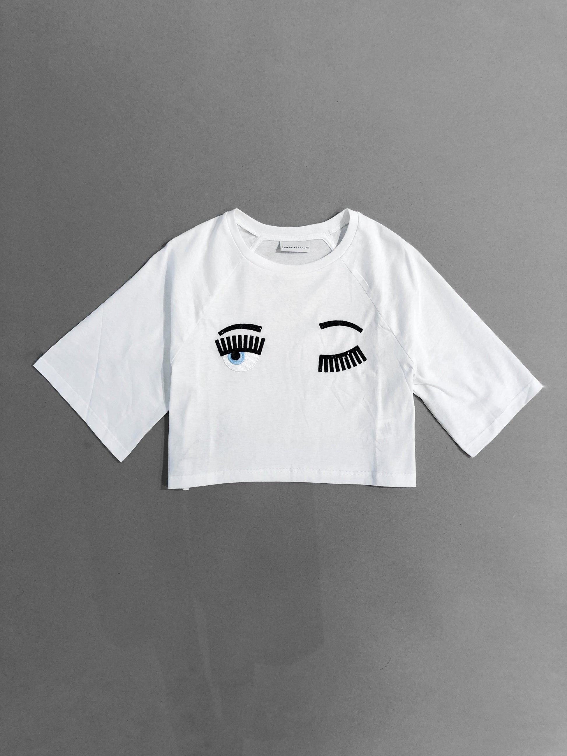 Chiara Ferragni 'Flirting' Cropped T-shirt (Blinking Eyes)