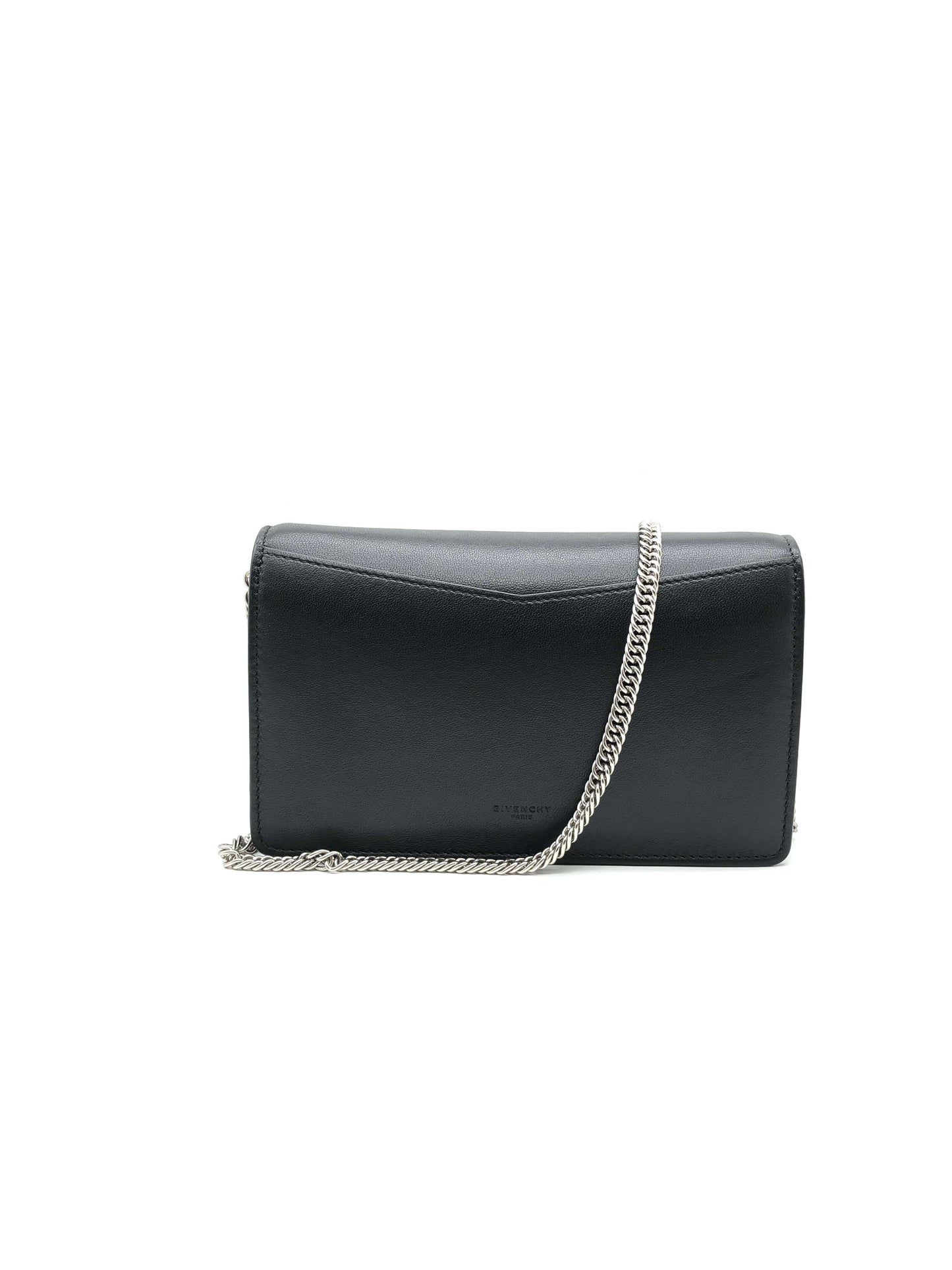 Givenchy Black Logo Embossed Small Leather Bag