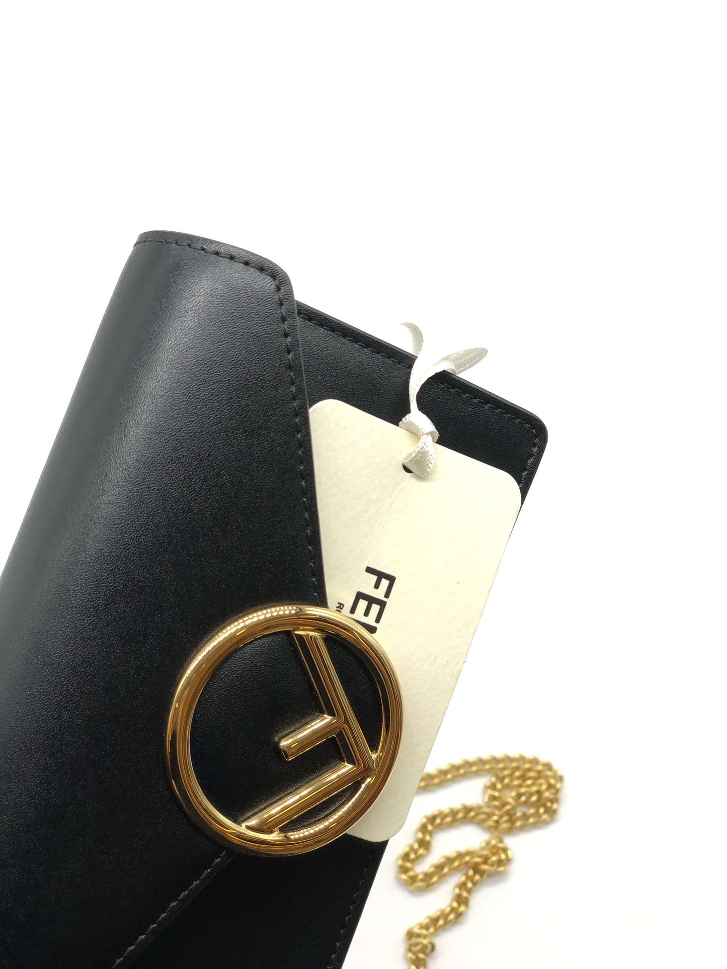 Fendi Black Logo Leather Belt Bag