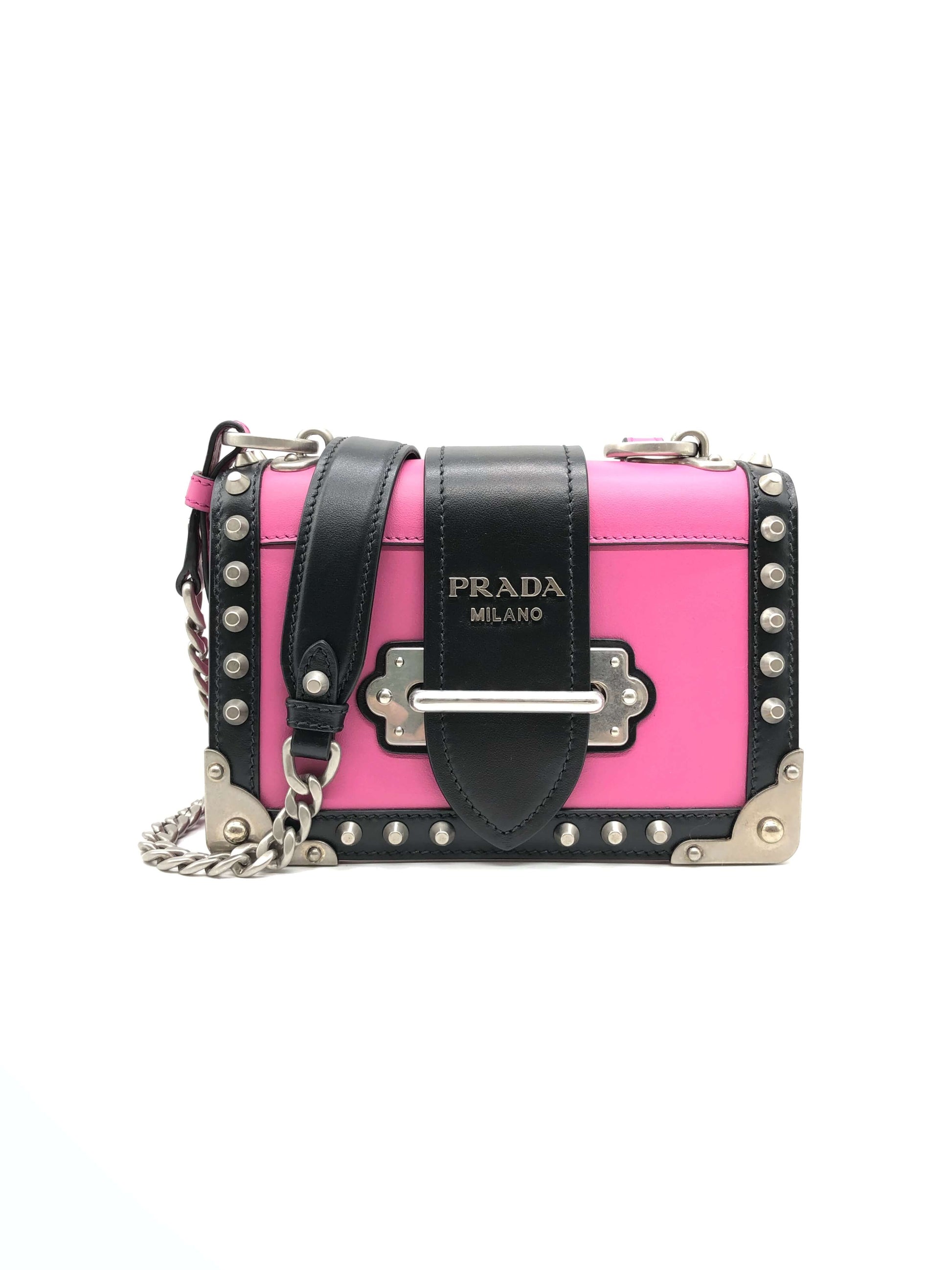 Prada Leather Cahier Crossbody Bag