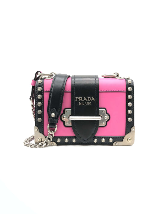 Prada Leather Cahier Crossbody Bag