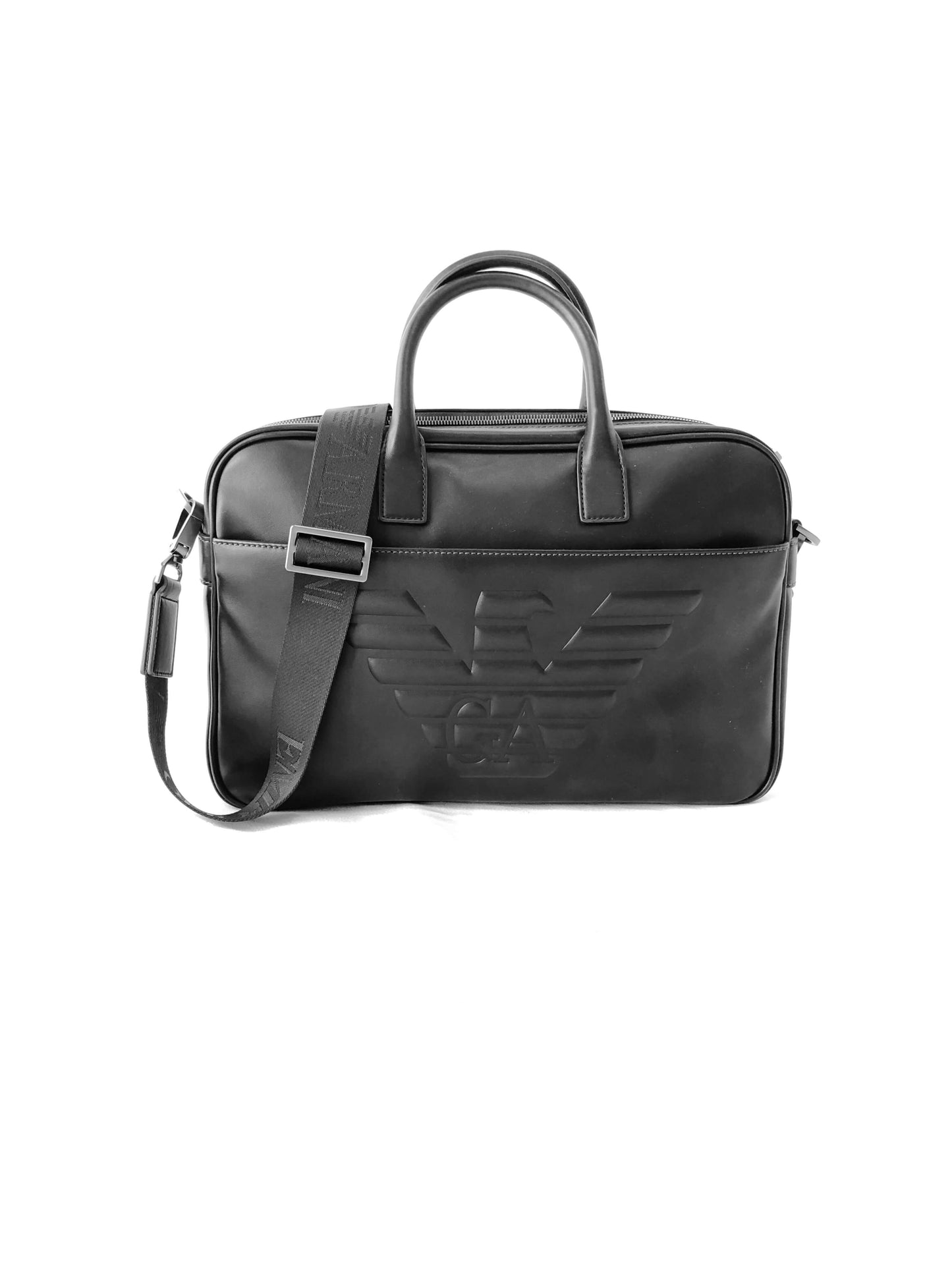 Emporio Armani Logo Embossed Briefcase