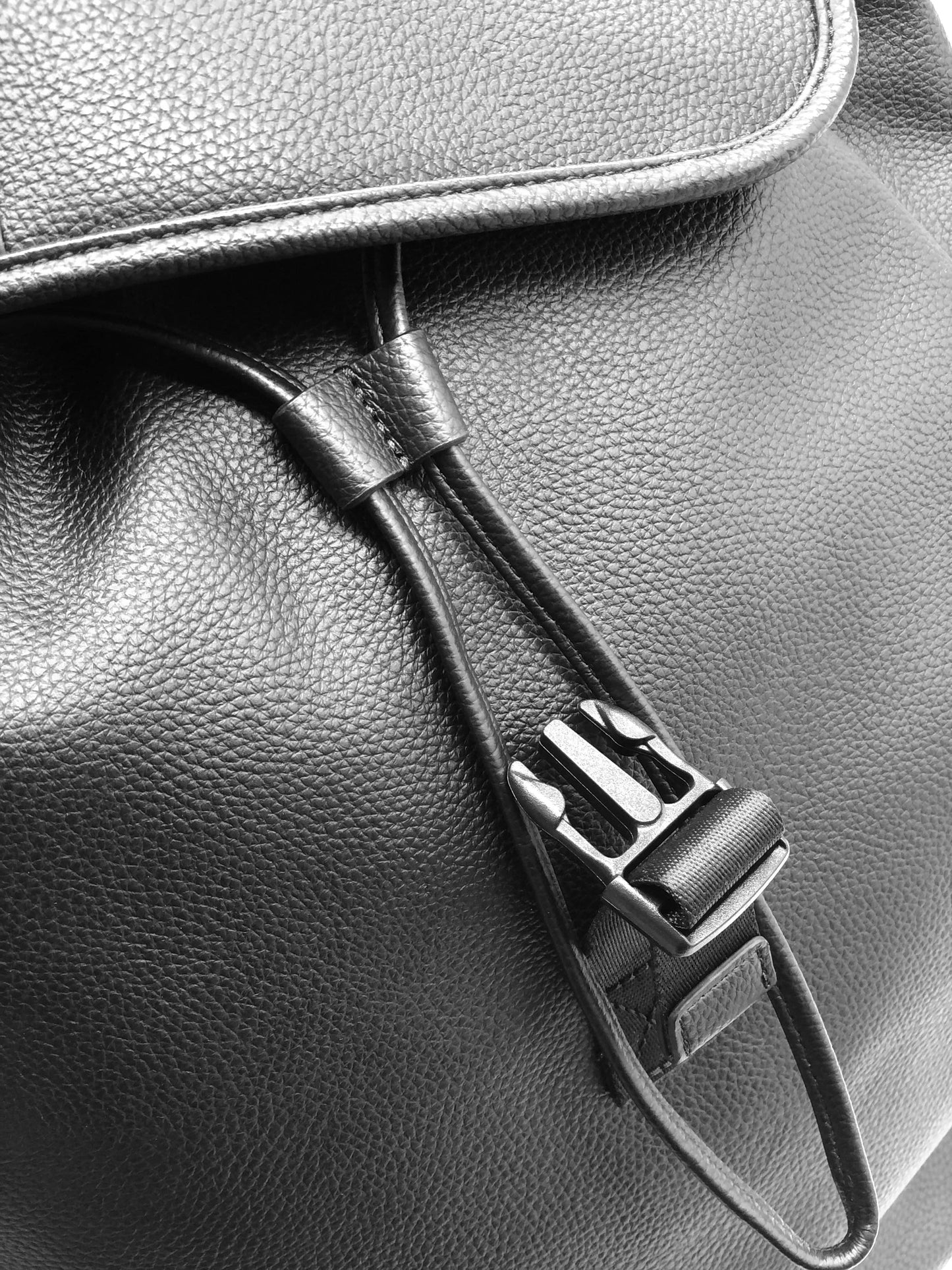 Emporio Armani Logo Embossed Backpack Black