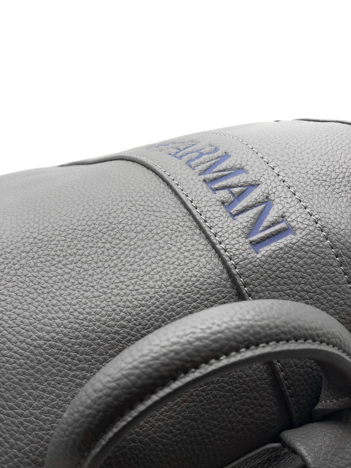 Emporio Armani Logo Embossed Backpack Grey