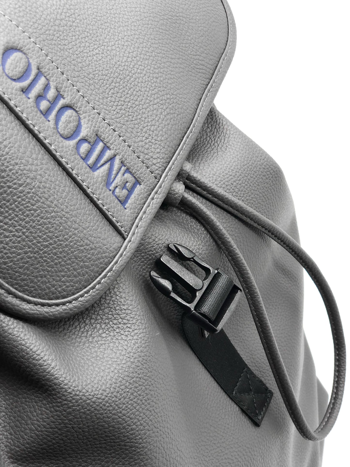 Emporio Armani Logo Embossed Backpack Grey