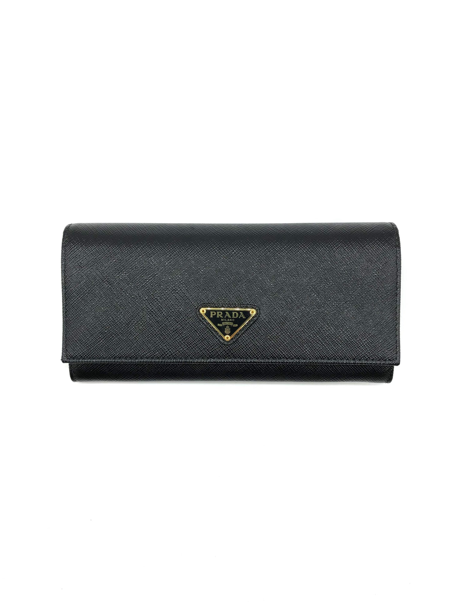Prada Logo Plaque Wallet