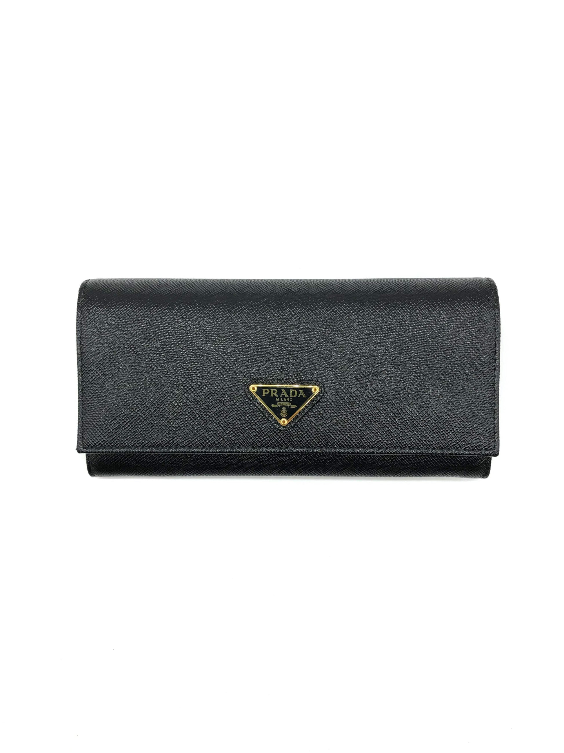 Prada Logo Plaque Wallet
