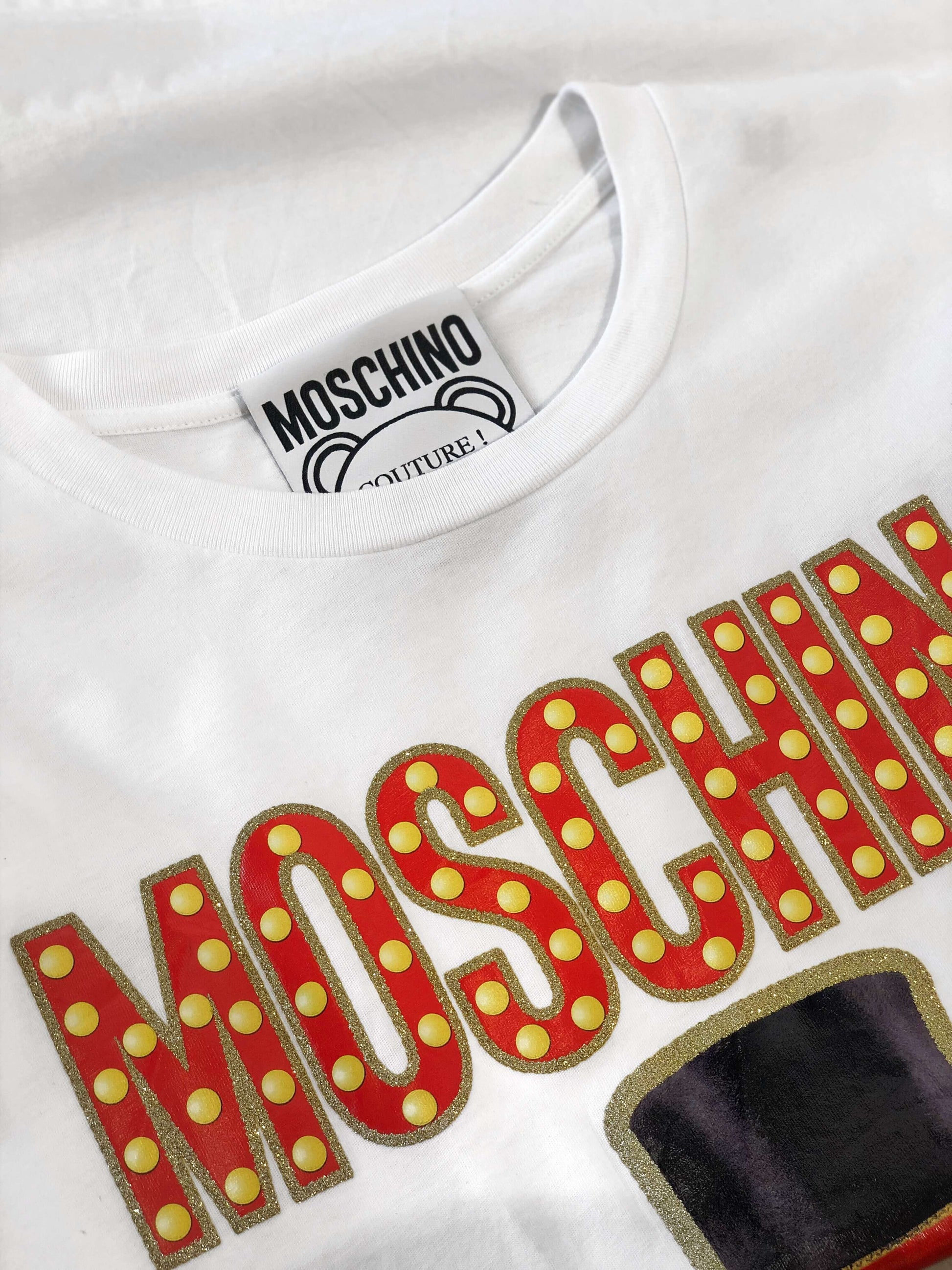 Moschino Teddy Printed White T-shirt