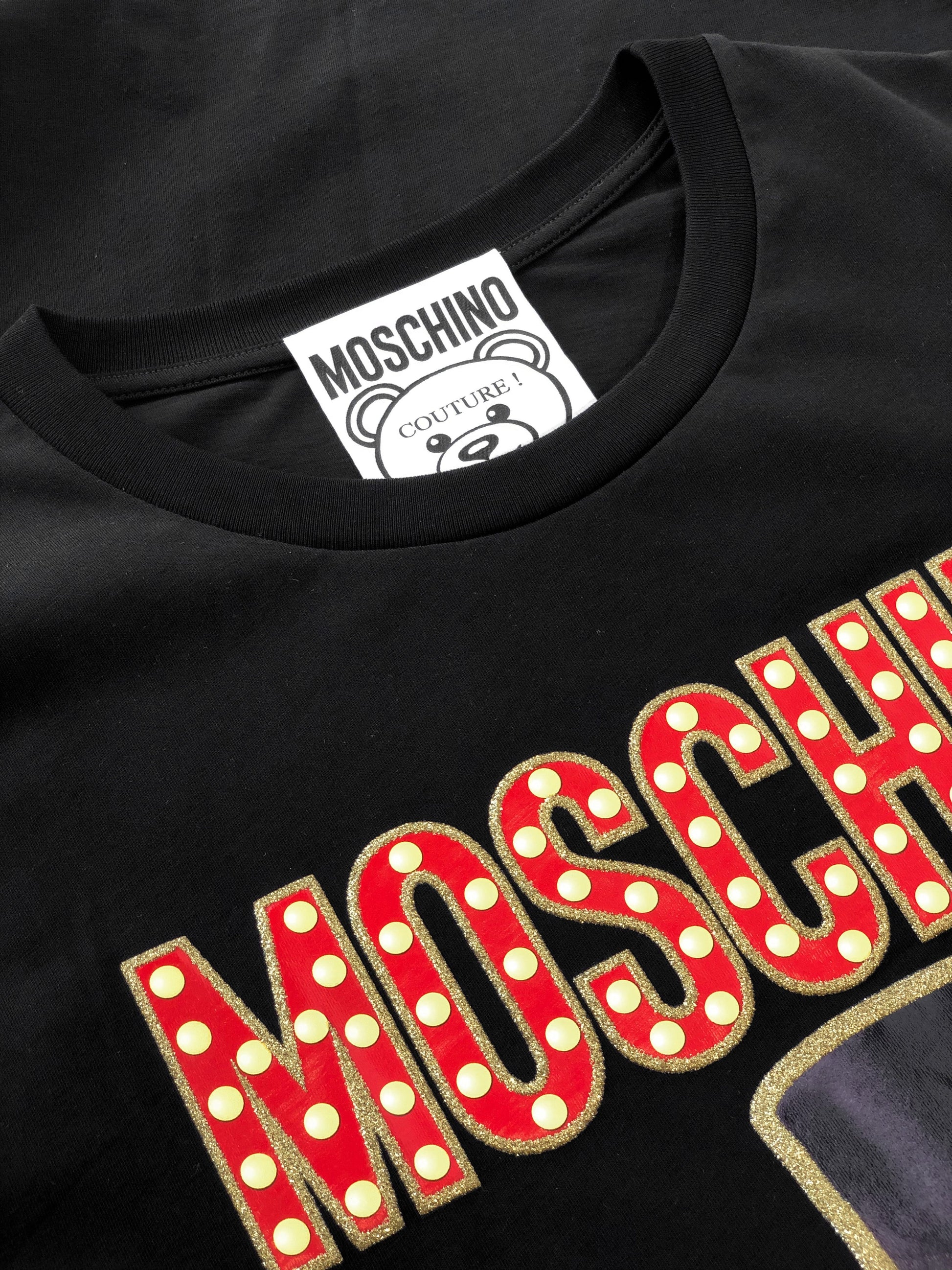 Moschino Teddy Printed Black T-shirt