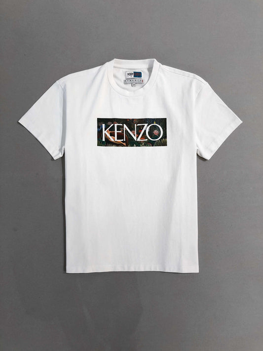 Kenzo Logo Stamped White T-shirt