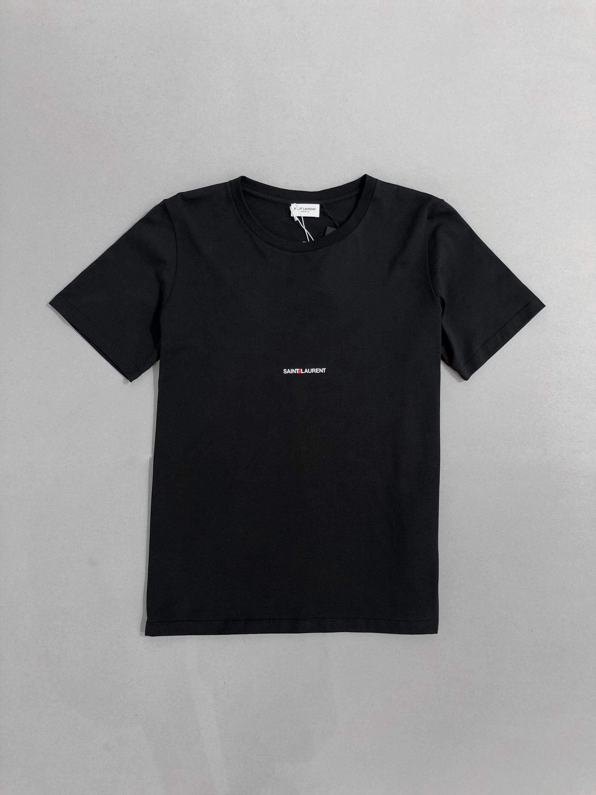 Yves Saint Laurent Logo Print Black T-shirt