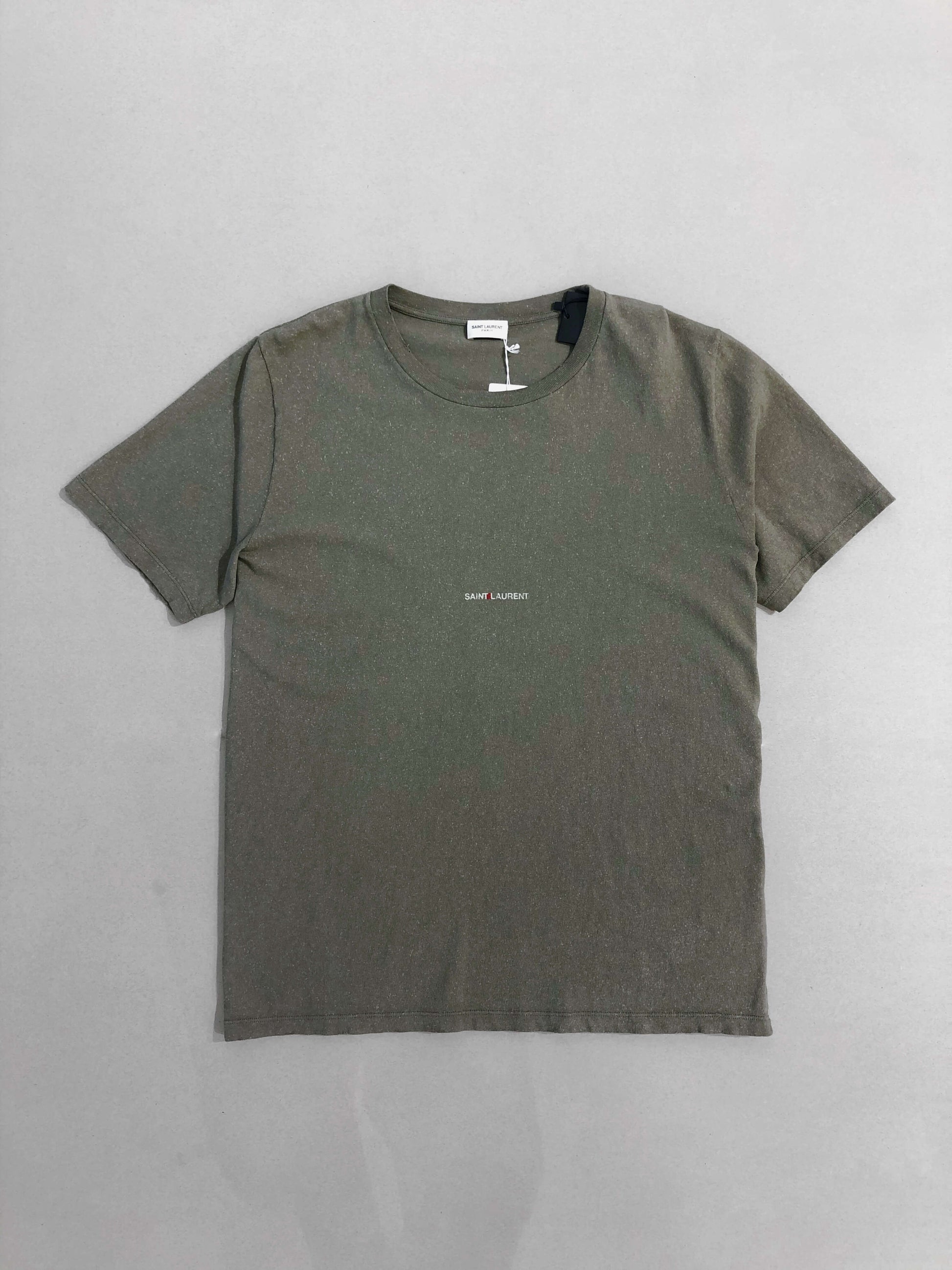Yves Saint Laurent Logo Print Black Green T-shirt