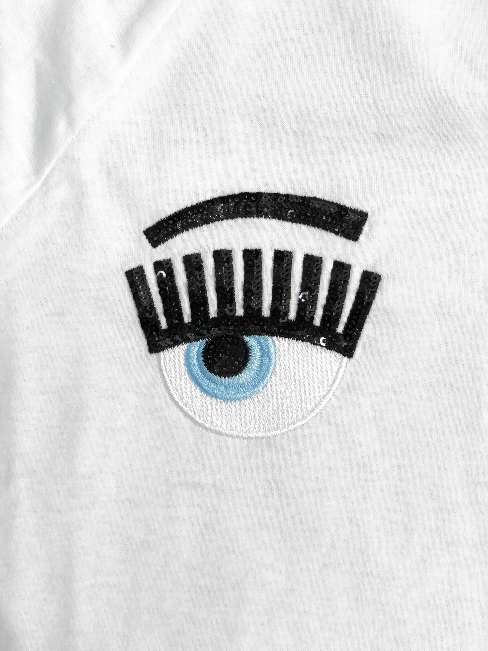 Chiara Ferragni 'Flirting' Cropped T-shirt (Blinking Eyes)