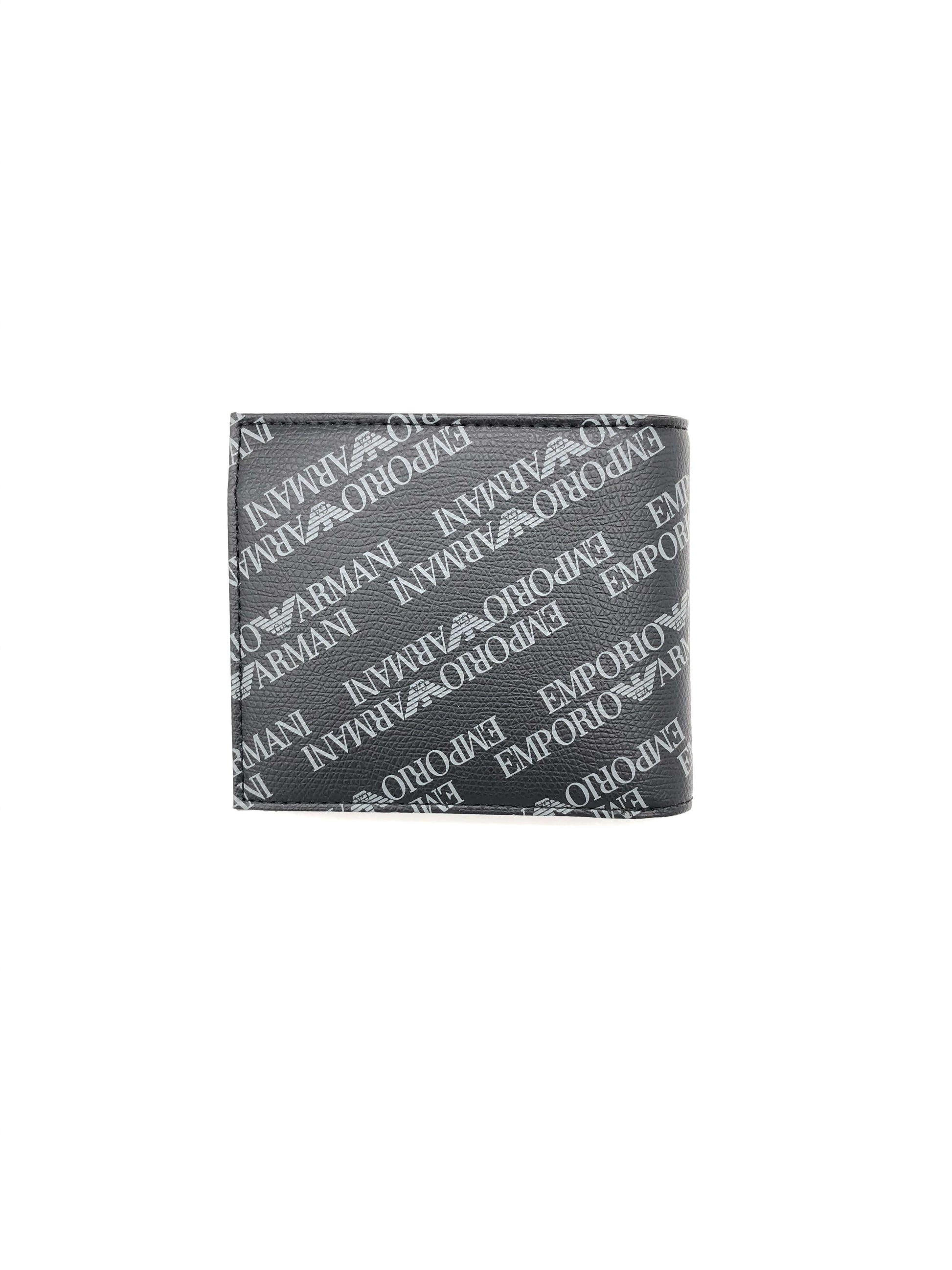 Emporio Armani Logo Printed Bi-fold Wallet