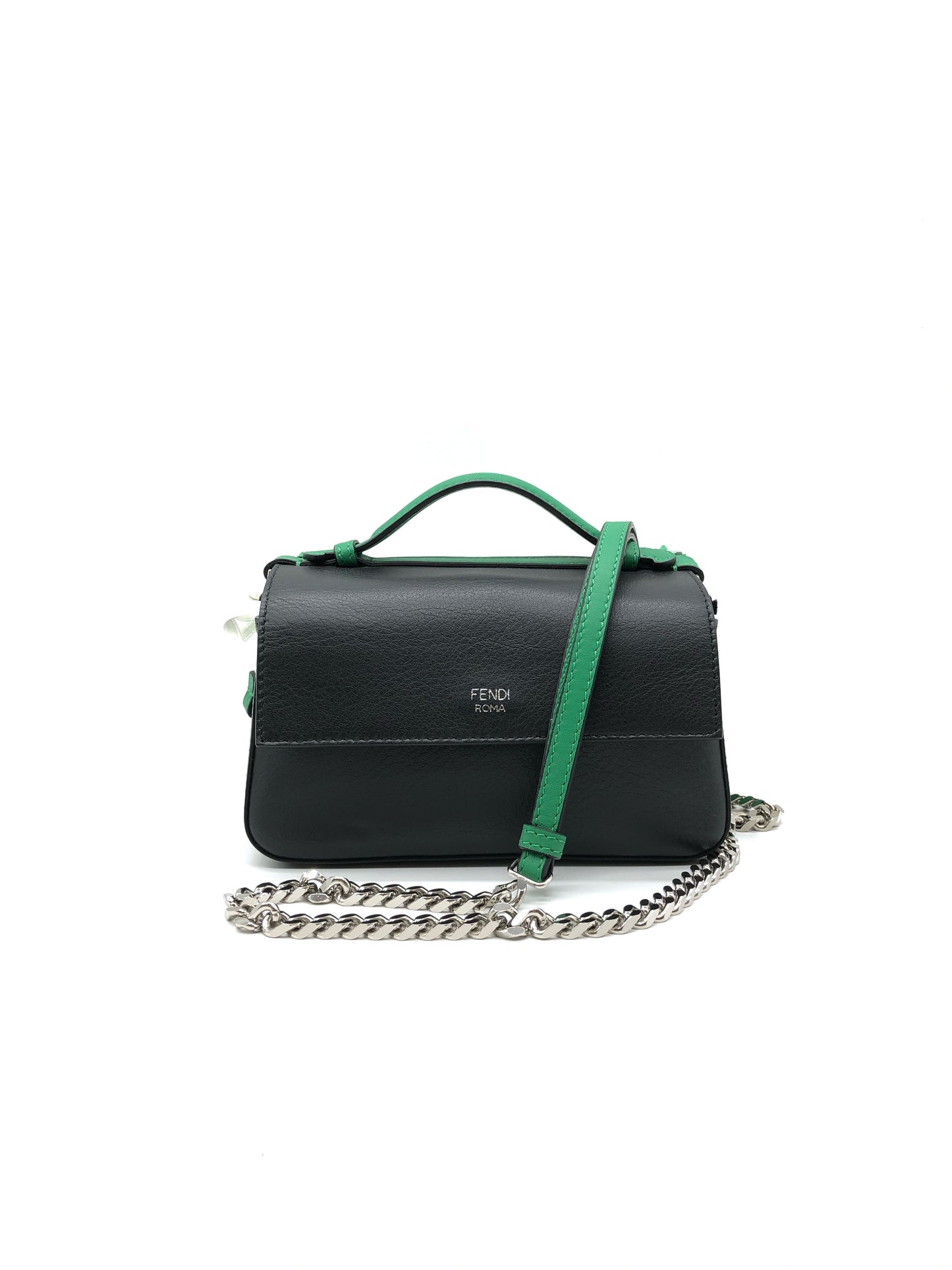 Fendi Green/Black Double Micro Baguette Bag