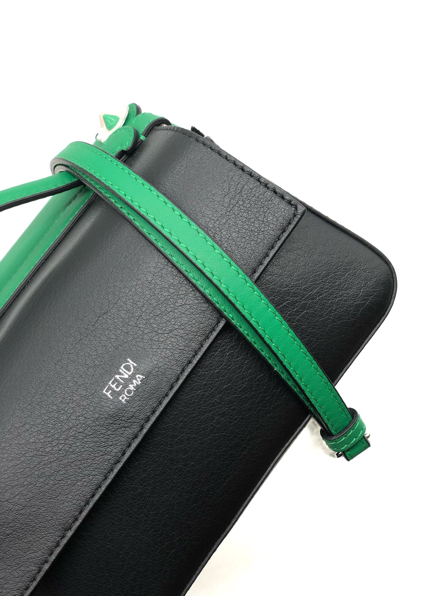 Fendi Green/Black Double Micro Baguette Bag