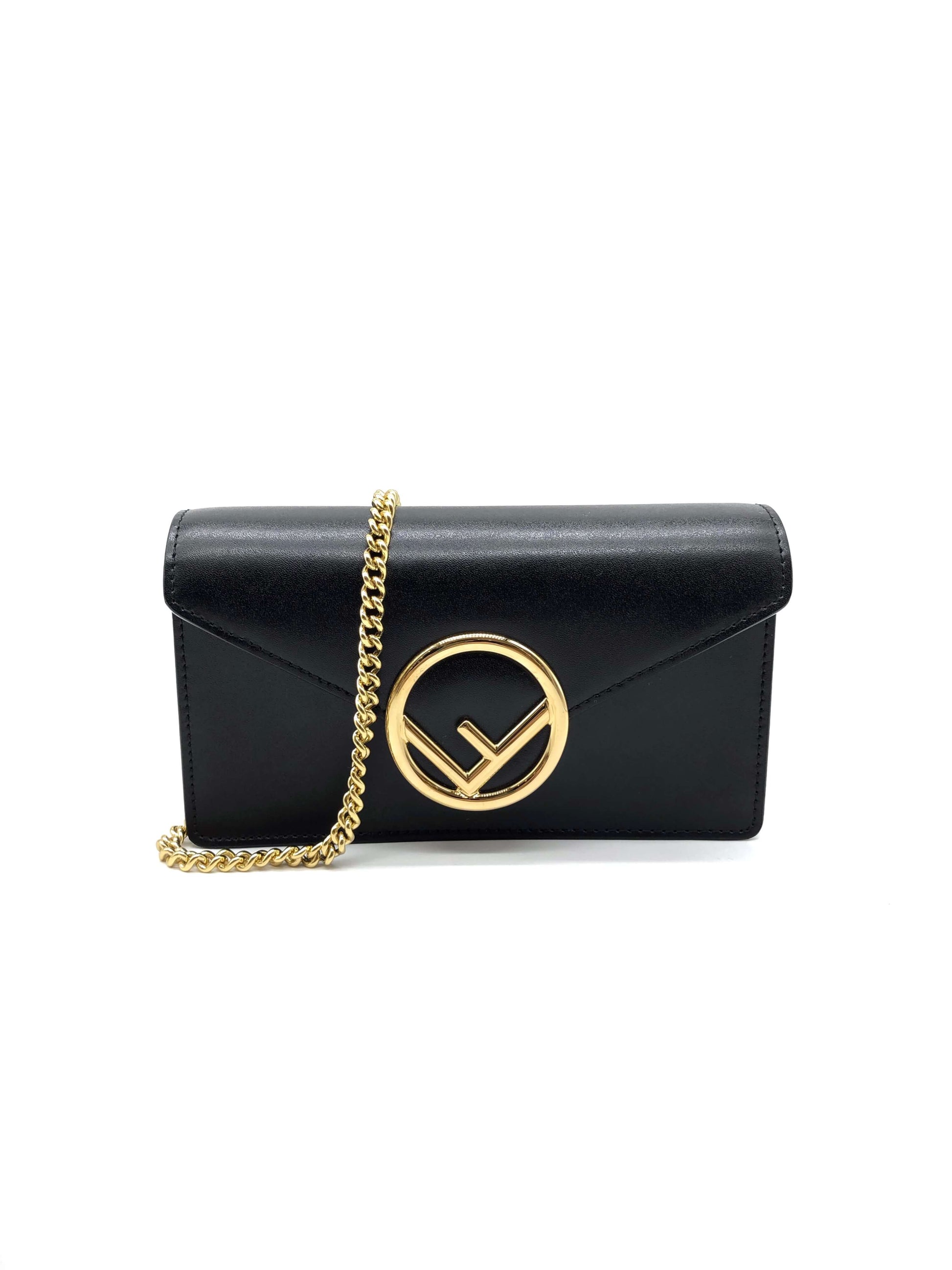 Fendi Black Logo Leather Belt Bag