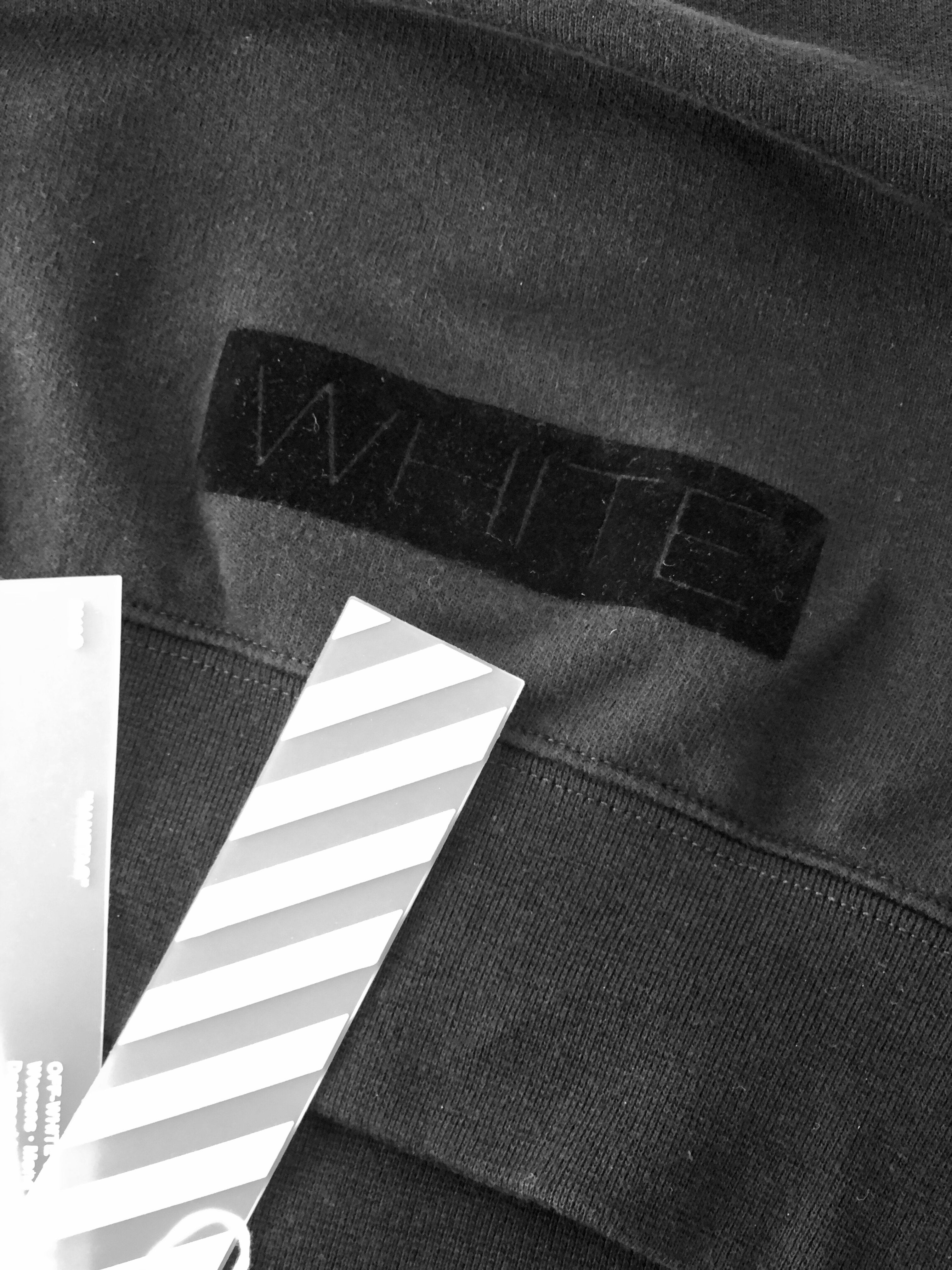 Off white tone on tone outlet crewneck