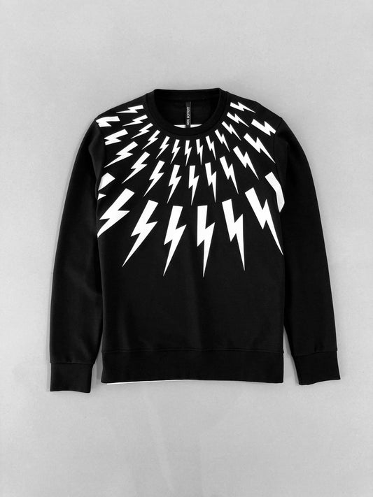 Neil Barret Lightning Bolt Printed Sweatshirt