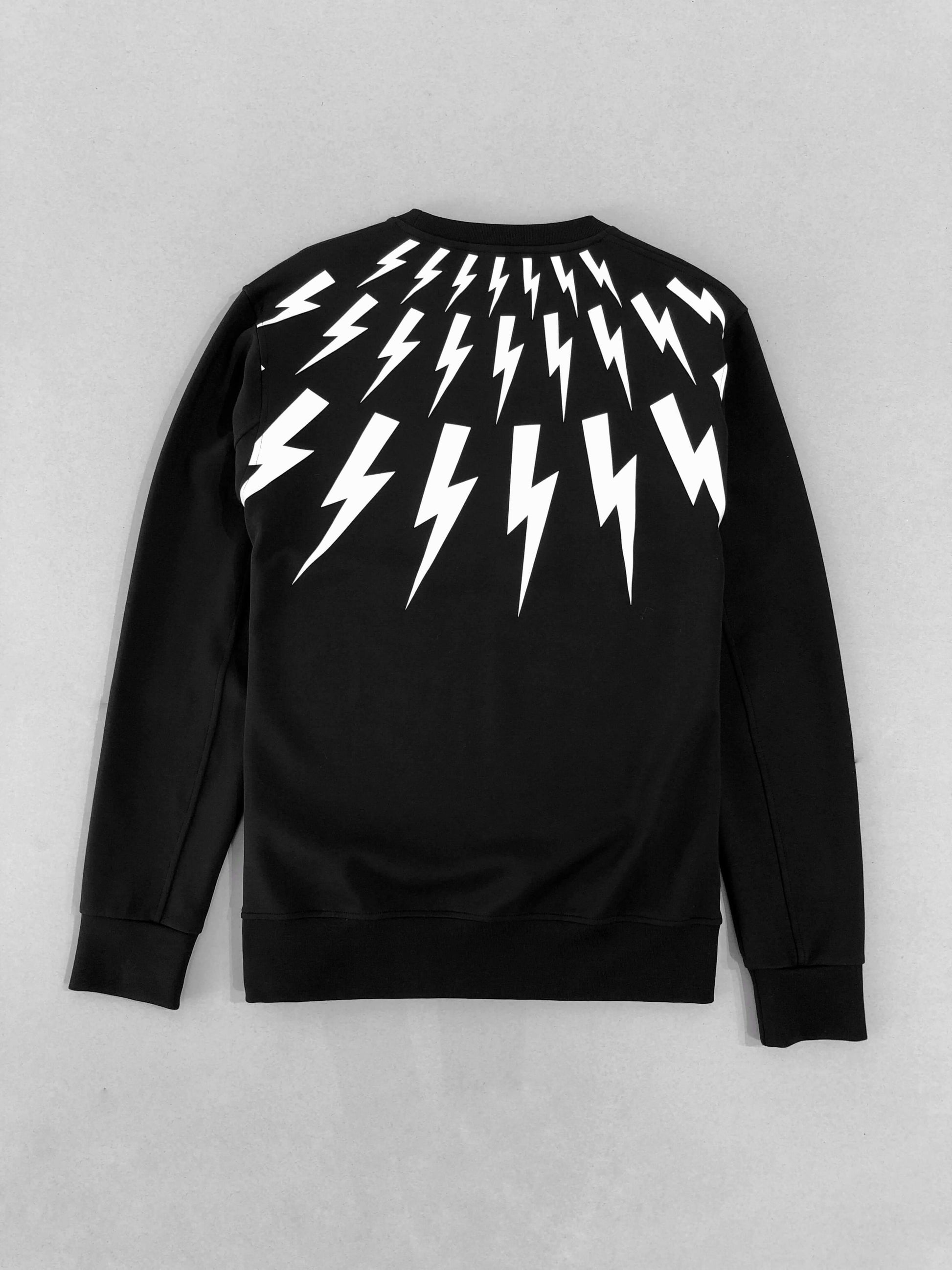 Neil Barret Lightning Bolt Printed Sweatshirt