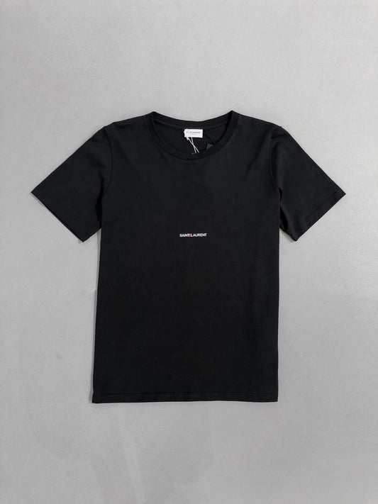 Yves Saint Laurent Logo Print Black T-shirt