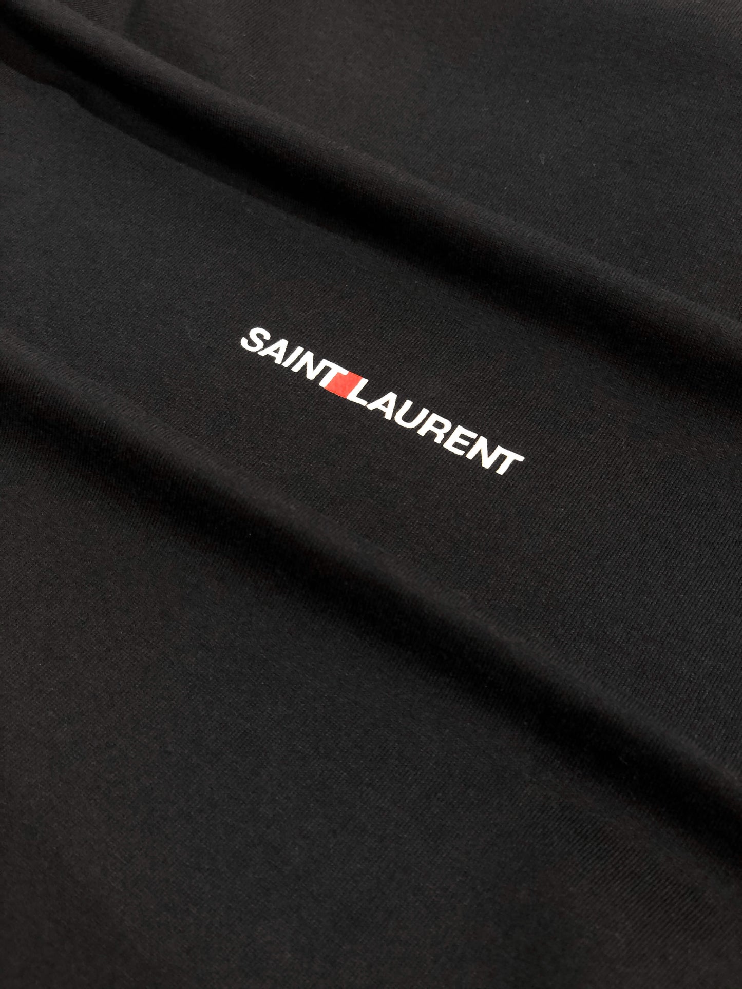 Yves Saint Laurent Logo Print Black T-shirt